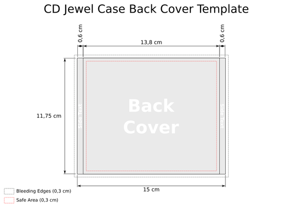 CD Jewel Case Template - Back Cover