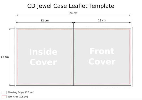 CD Jewel Case Template - Leaflet