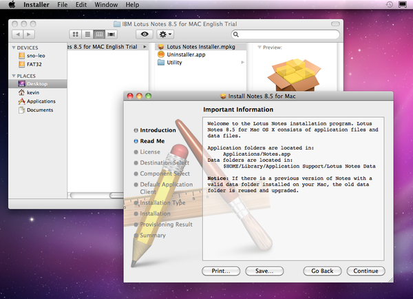 lotus notes client version for osx